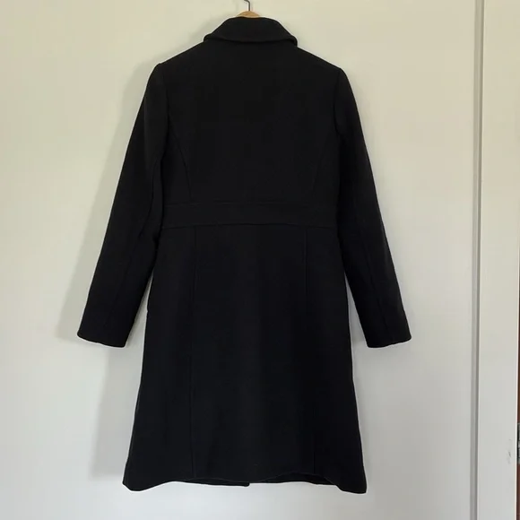NWT J. Crew Black Wool-blend lady day coat peacoat size 14 - Picture 5 of 7